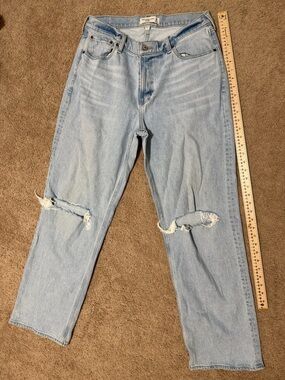 Abercrombie & Fitch Light Blue Baggy Low Rise Jeans